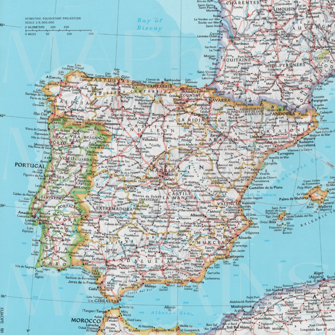 Portugal & Spain Dinner Mapkins