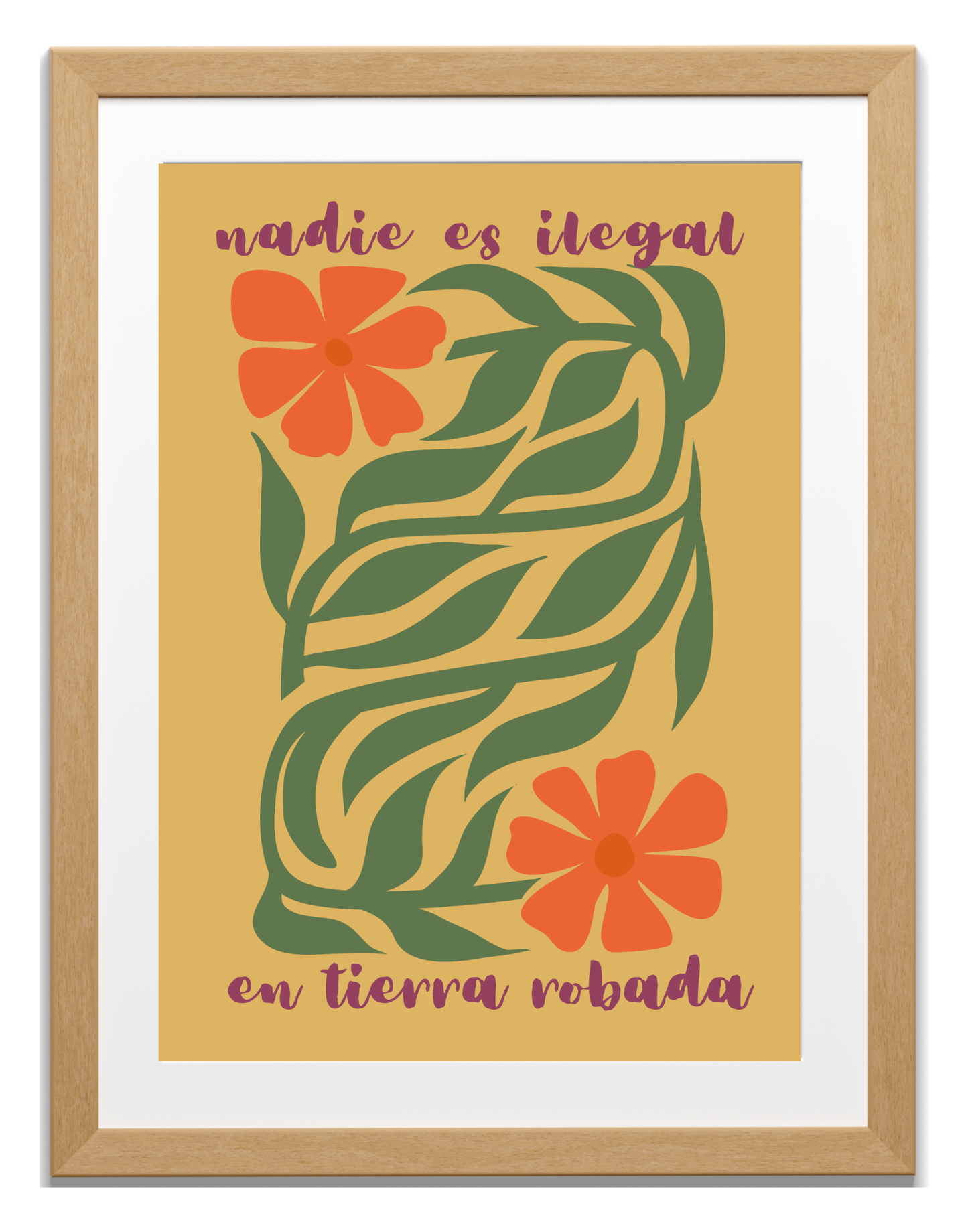 Nadie Es Ilegal Art Print