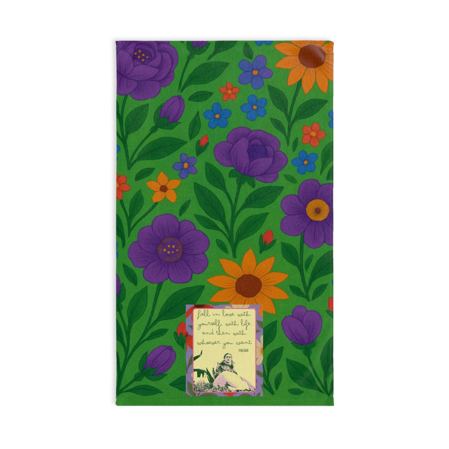 Frida Kahlo Floral Tea Towel