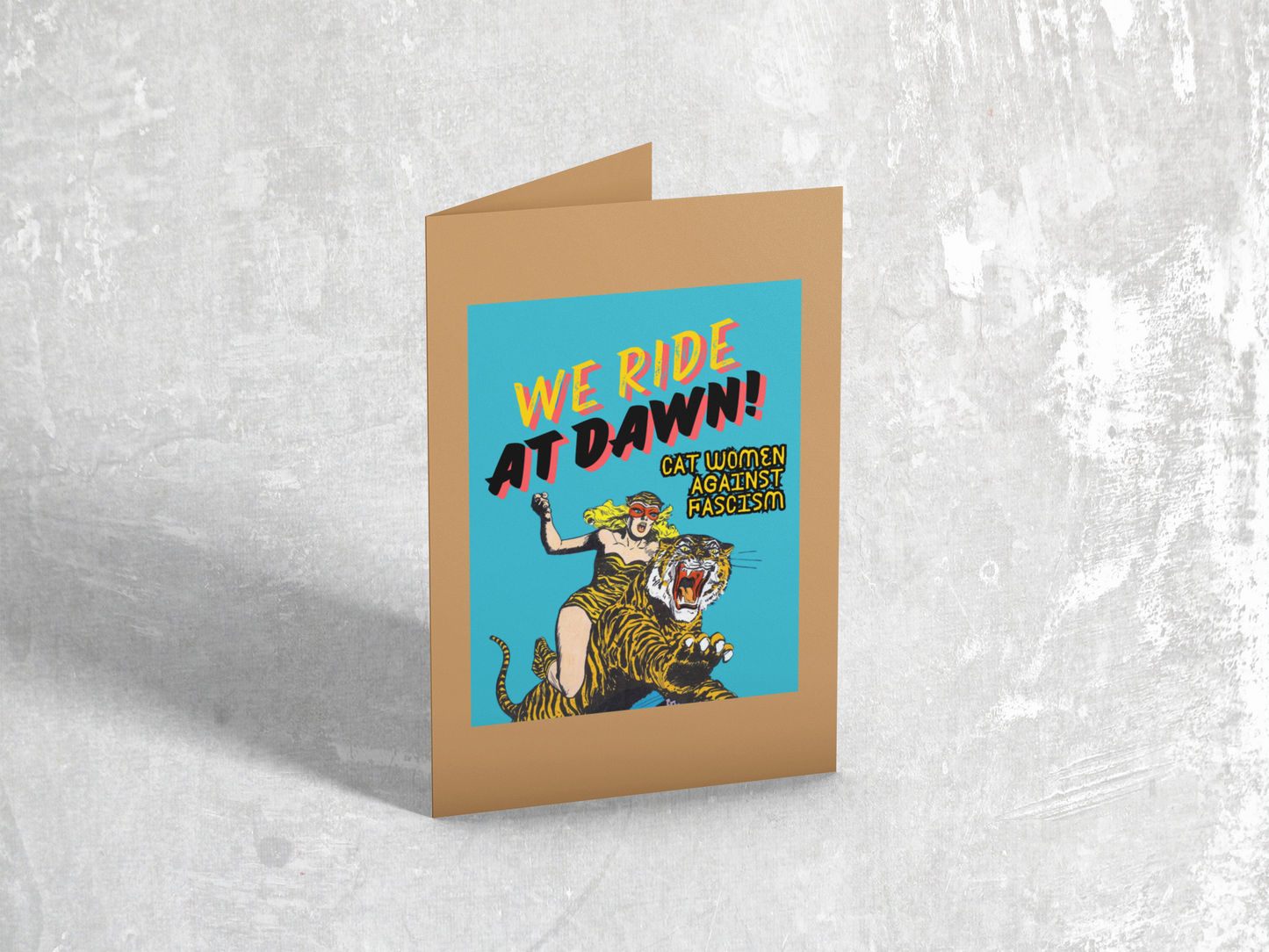We Ride At Dawn Card aqua