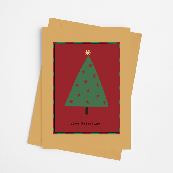 Free Palestine Christmas Magnet Card