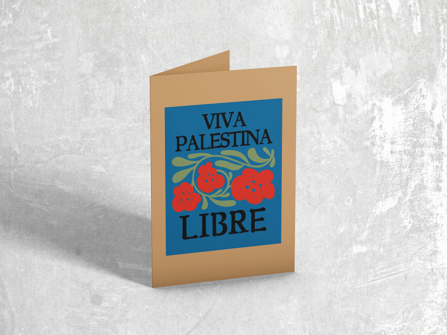 Viva Palestina Libre (style no. 3) blue
