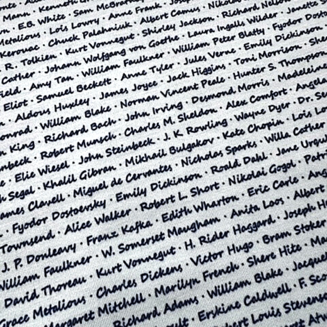 Iconic Authors Literary Infinity Scarf