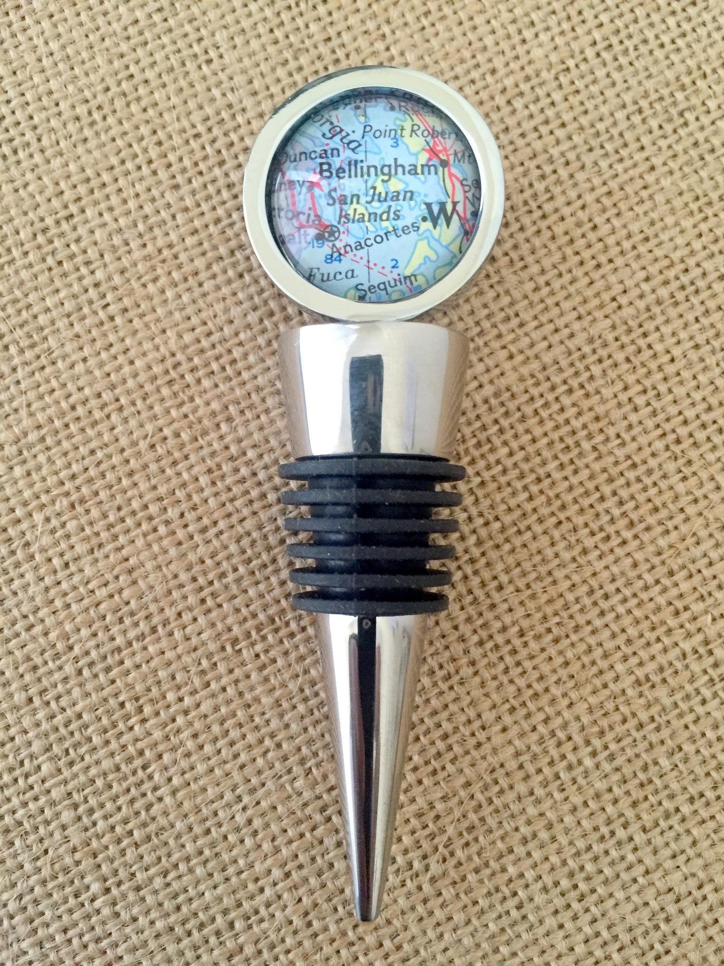 Custom Wine Bottle Stopper, Stainless Steel