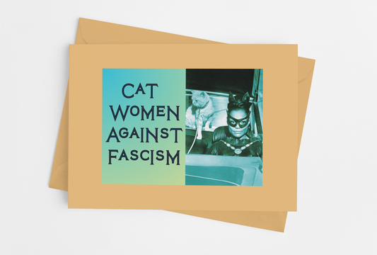 Eartha Kitt Catwomen Against Fascism Card Style No. 2