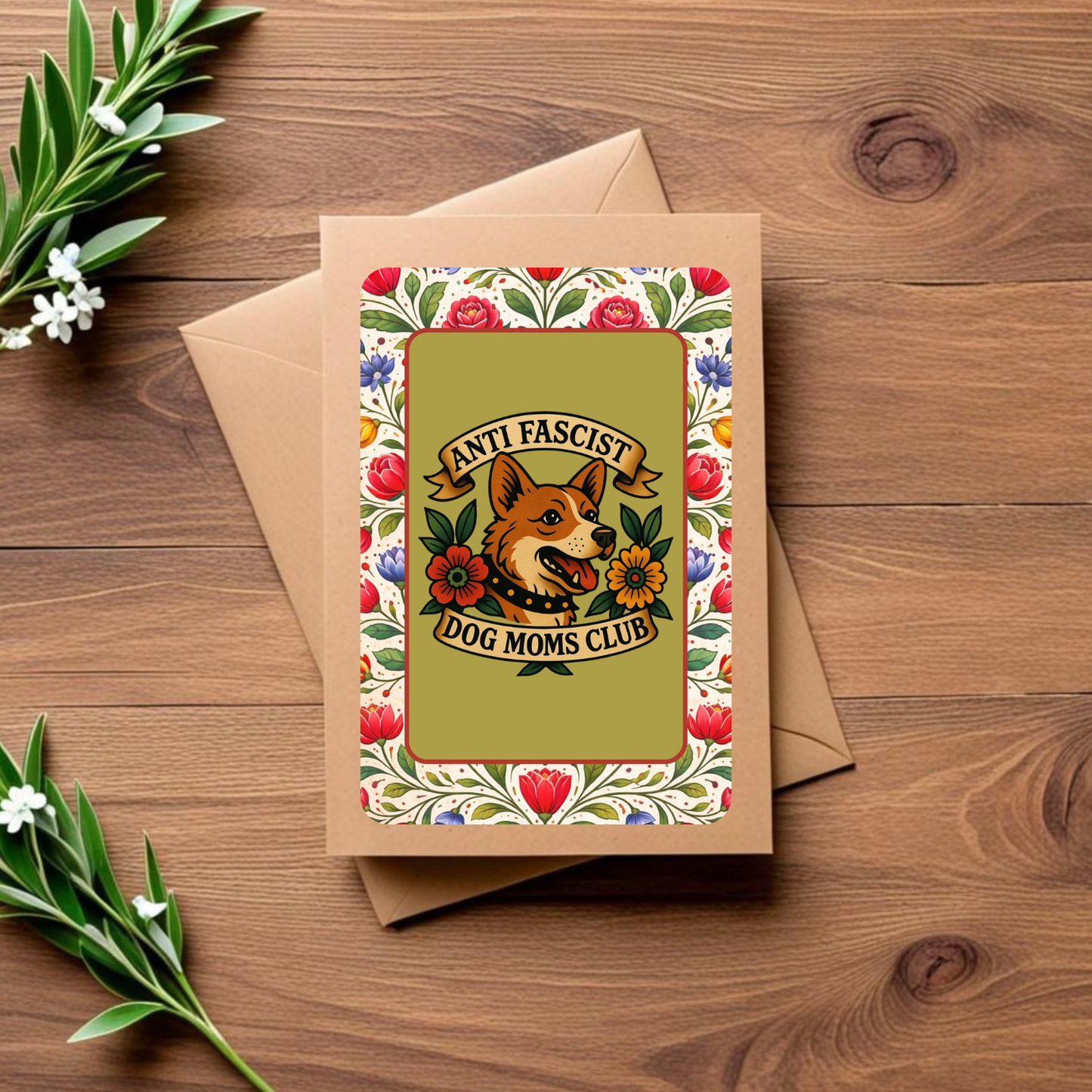 Corgi Anti Fascist Dog Moms Club