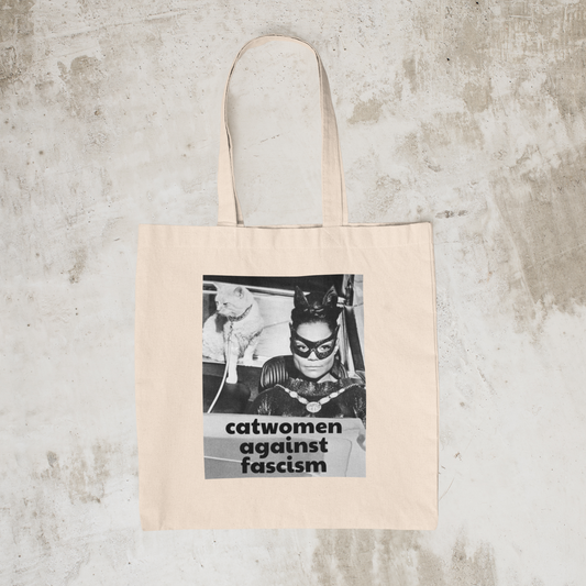 Eartha Kitt Catwomen Against Fascism Tote Bag