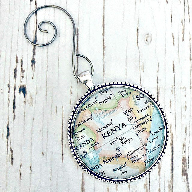 Custom Map Christmas Ornaments