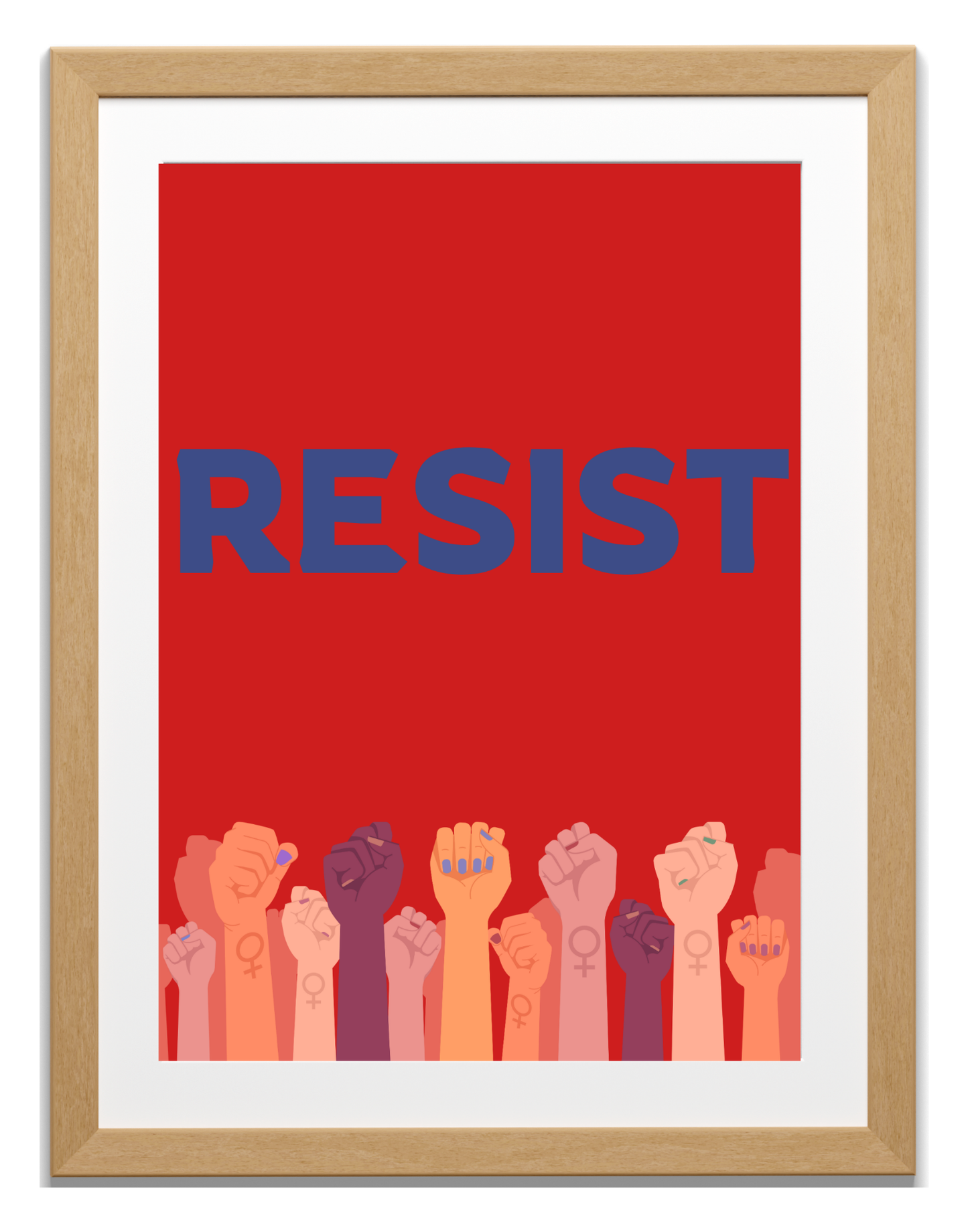 Resist Art Print Style No. 2 in Red
