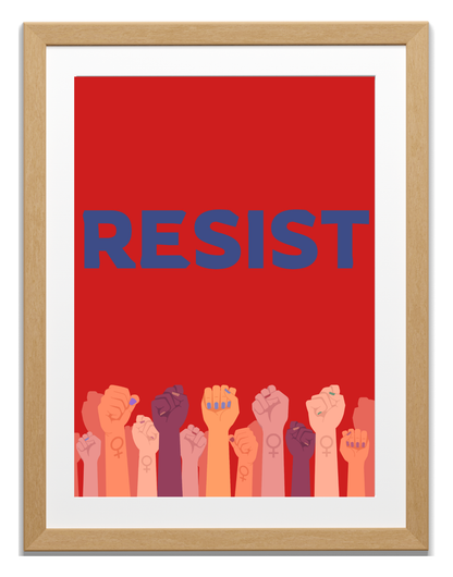 Resist Art Print Style No. 2 in Red