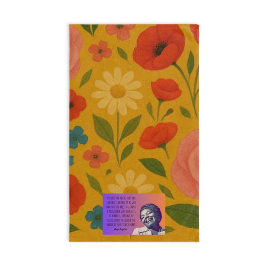 Maya Angelou Floral Tea Towel
