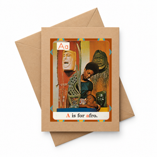 A Is For Afro Magnet Card