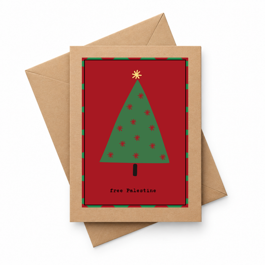 Free Palestine Christmas Magnet Card