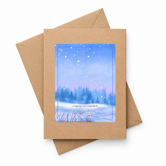 Its Beginning To Look A Lot Like Fuck This Christmas Magnet Card