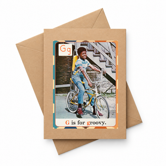 G Is For Groovy Magnet Card