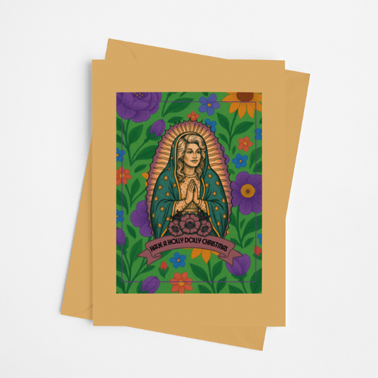 Have A Holly Dolly Christmas Magnet Card