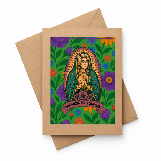 Have A Holly Dolly Christmas Magnet Card