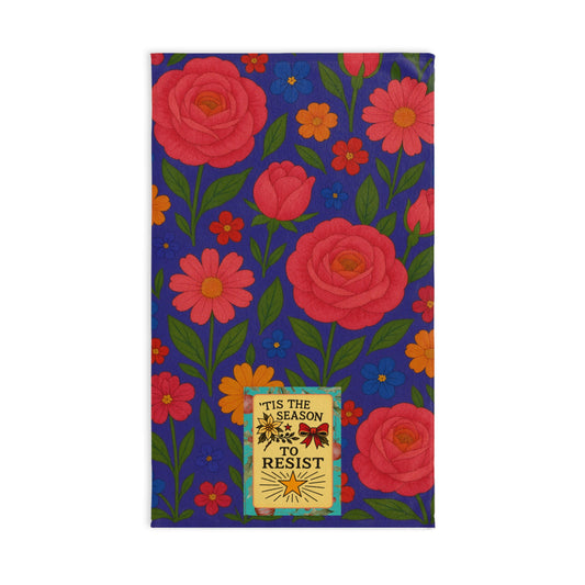 Tis The Season Floral Tea Towel
