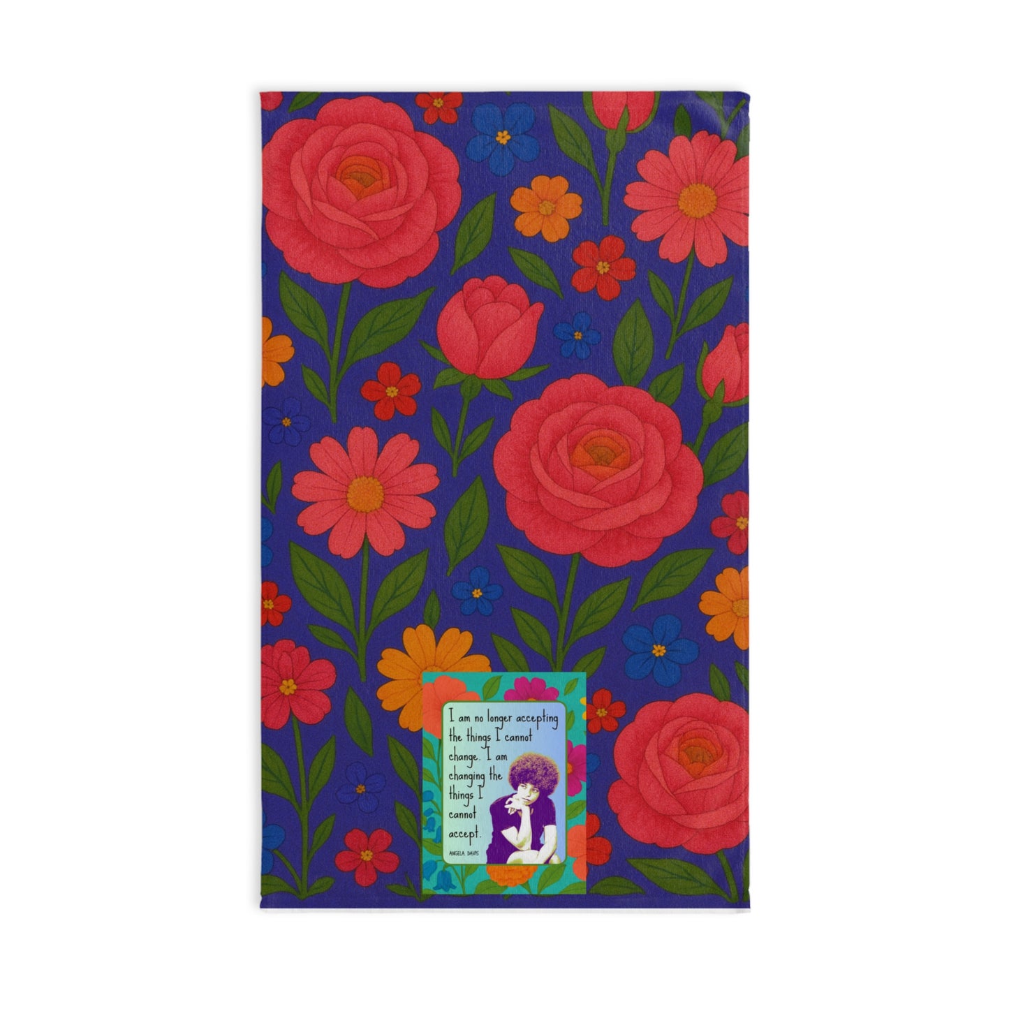 Angela Davis Floral Tea Towel