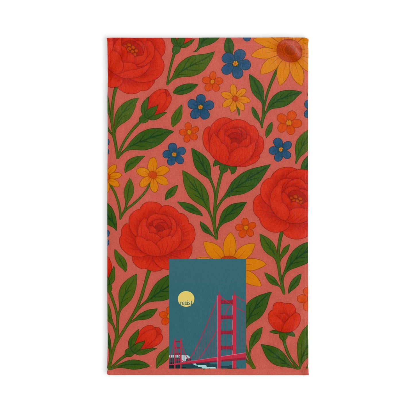 Resist San Francisco Floral Tea Towel