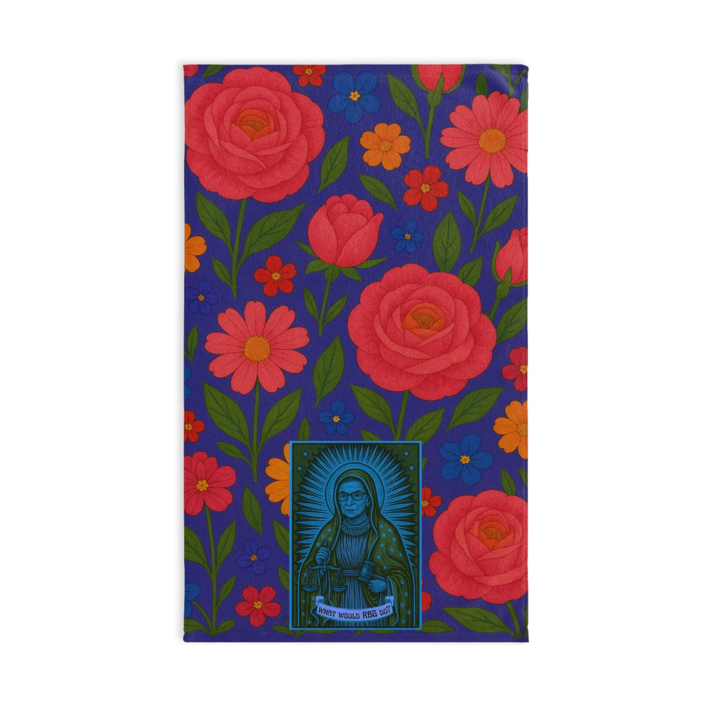 What Would RBG Do? Floral Tea Towel