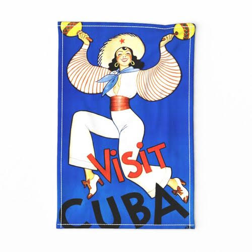 Visit Cuba Tea Towel