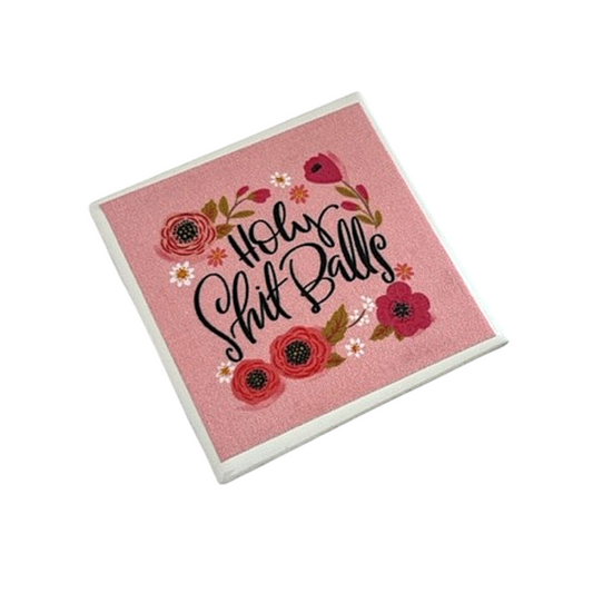 Holy Shit Balls Coaster