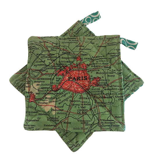 Paris Map Potholders