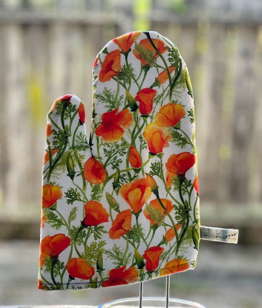 California Poppies Oven Mitt