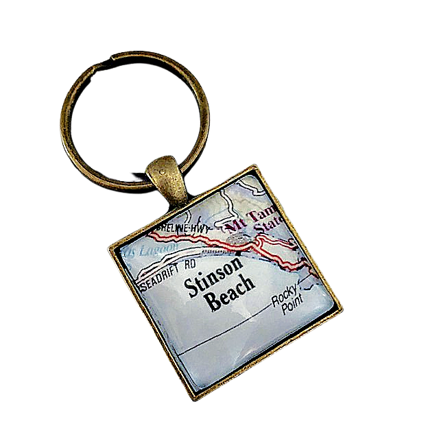 Square Map Keychain