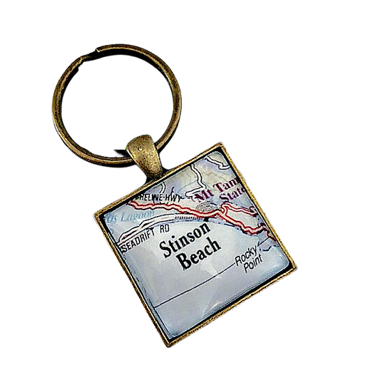 Square Map Keychain